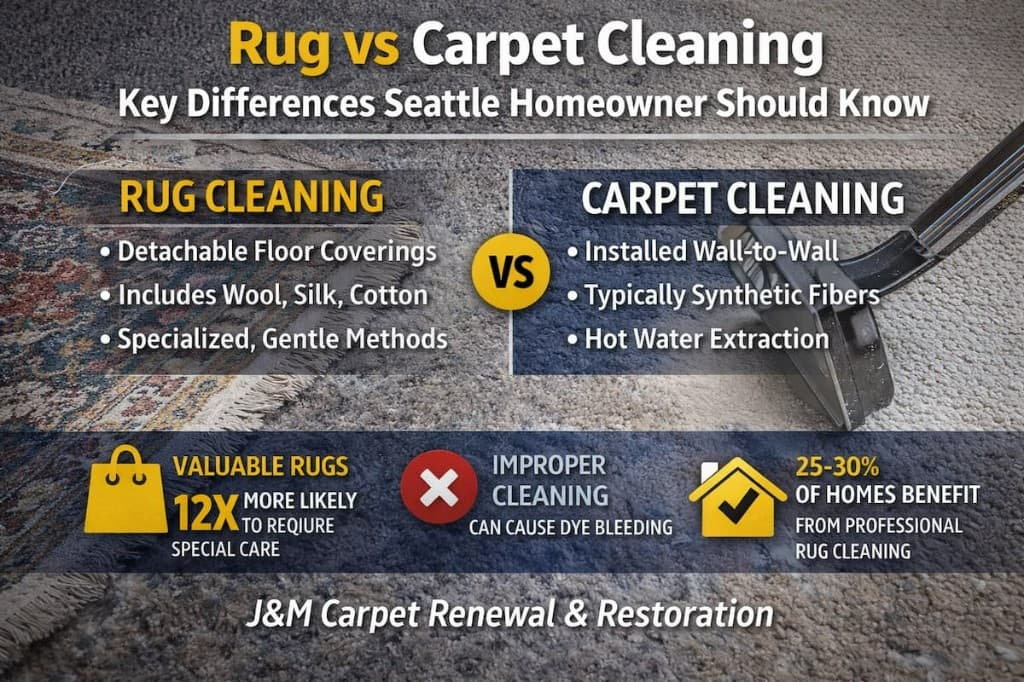 Rug vs Carpet Cleaning: Key Differences Seattle Homeowner Should Know